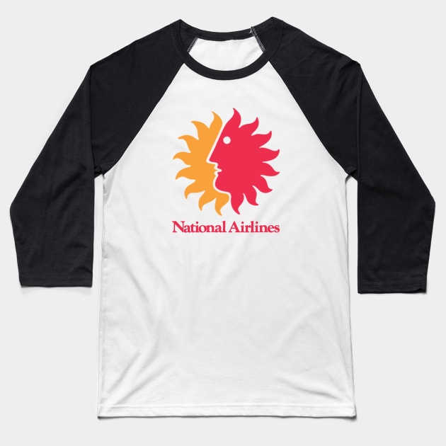 National Airlines Baseball T-Shirt by fiercewoman101